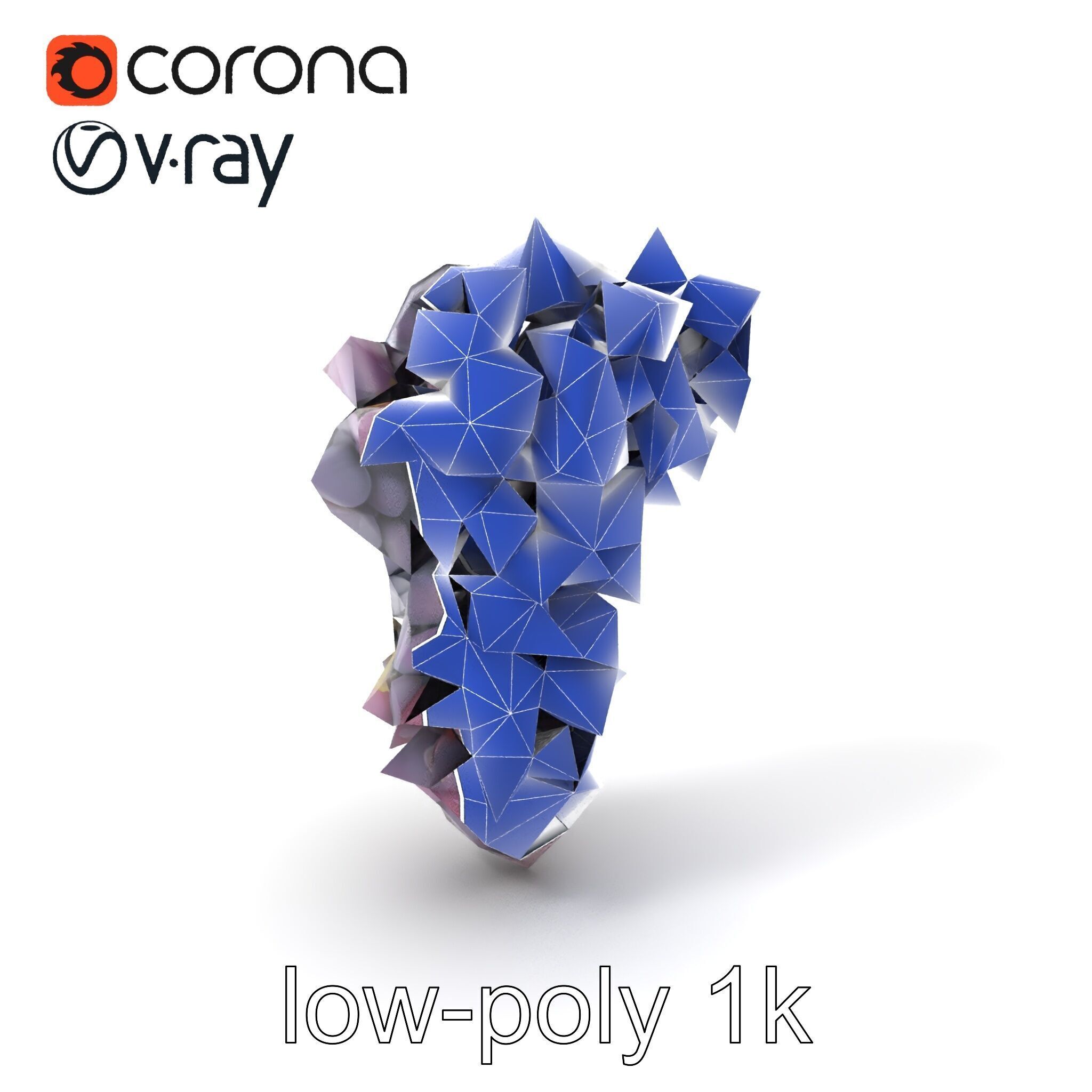 Giant Grape Bunch Model Pack Low-poly 3D model_7