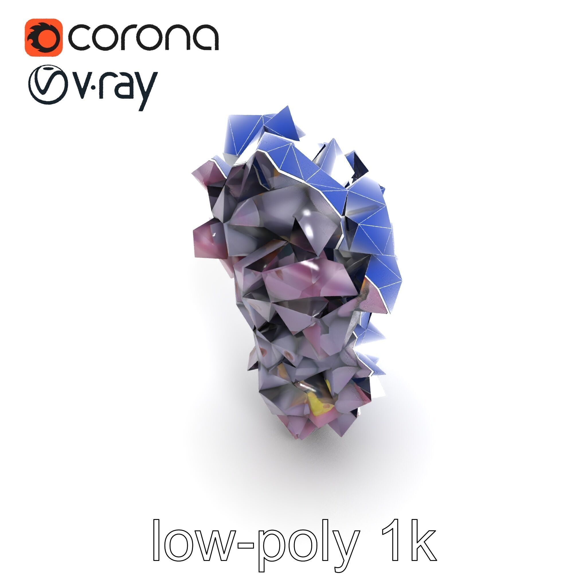 Giant Grape Bunch Model Pack Low-poly 3D model_25