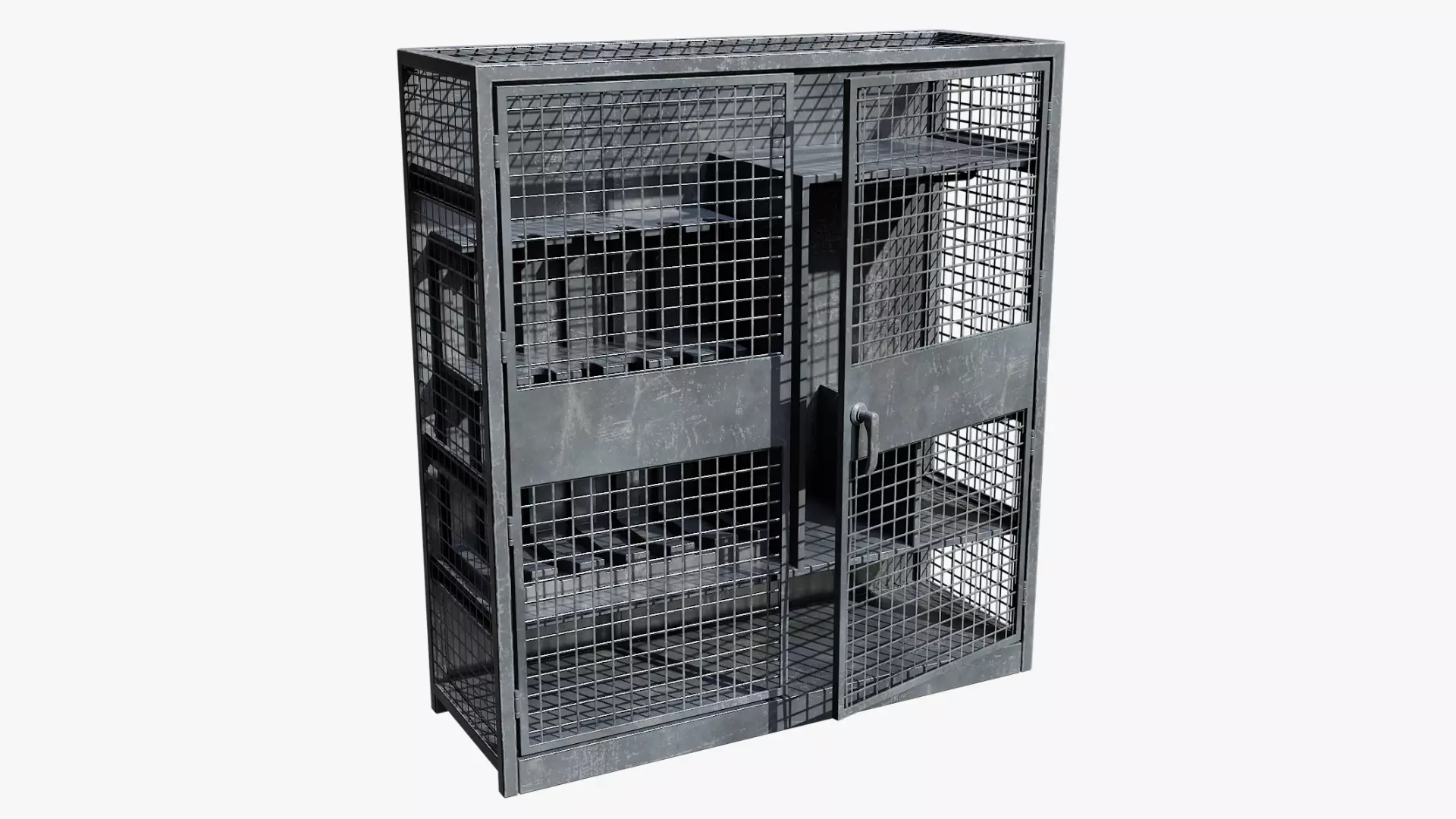 Large Military Storage Locker - Game Ready PBR Low-poly 3D model_0