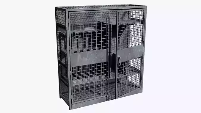 Large Military Storage Locker - Game Ready PBR Low-poly 3D model