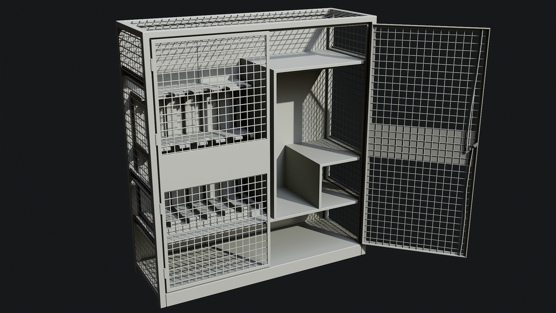 Large Military Storage Locker - Game Ready PBR Low-poly 3D model_6