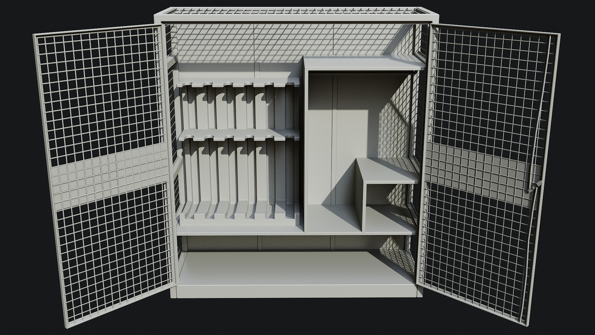 Large Military Storage Locker - Game Ready PBR Low-poly 3D model_8