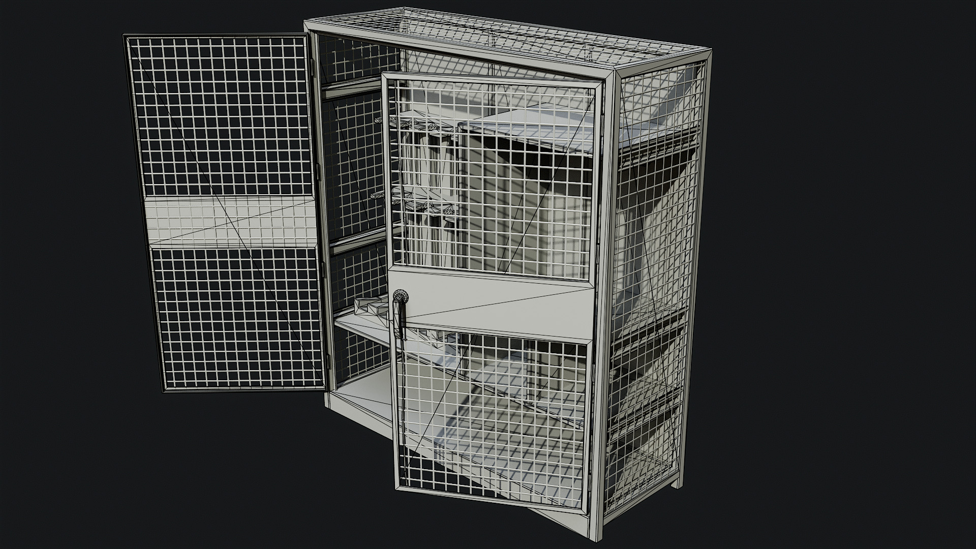 Large Military Storage Locker - Game Ready PBR Low-poly 3D model_11