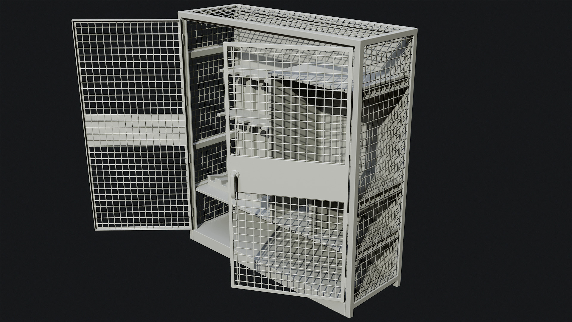 Large Military Storage Locker - Game Ready PBR Low-poly 3D model_10
