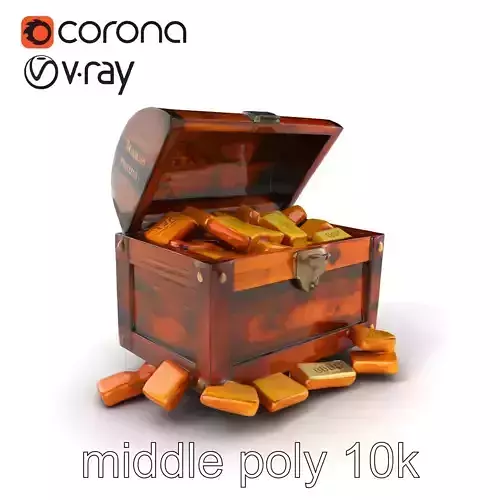 Gold Ingot Chest Detailed Model Pack