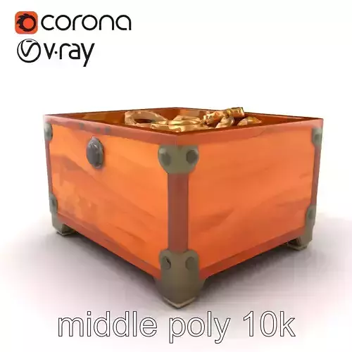 Jewelry Chest with Precious Stones model pack