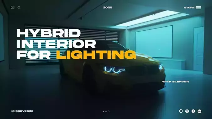 Modern Interior for Car Renders Without car