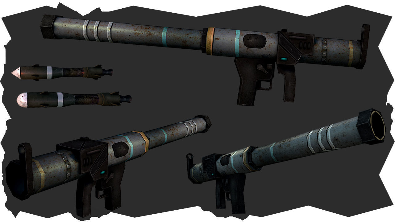 Multi Weapon Pack Low-poly 3D model_1