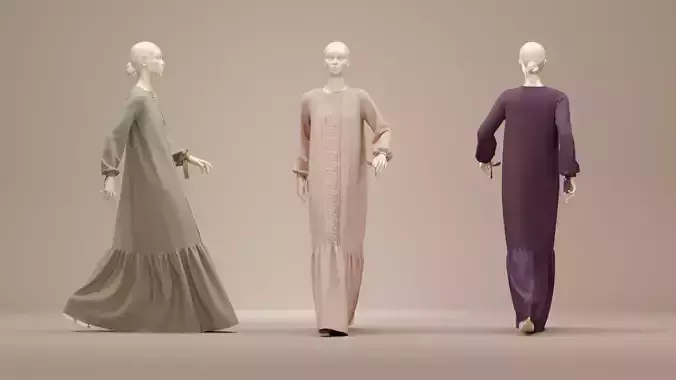 Abaya V11 Walk Cycle Animation