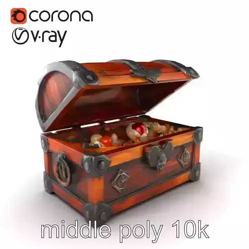 Decorated Pirate Treasure Chest Model Pack