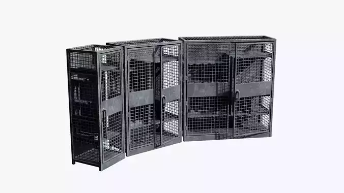Military Storage Locker - Game Ready PBR 3D Model Collection