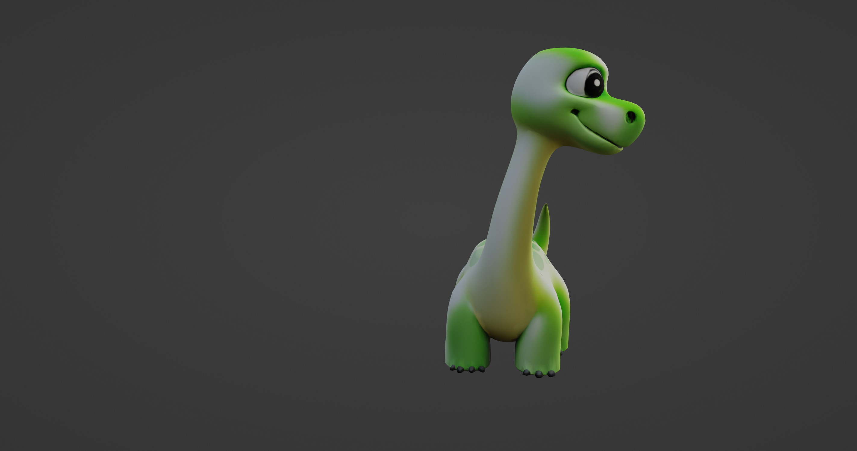 Cute Cartoon Dinosaur 3D Model   3D model_2