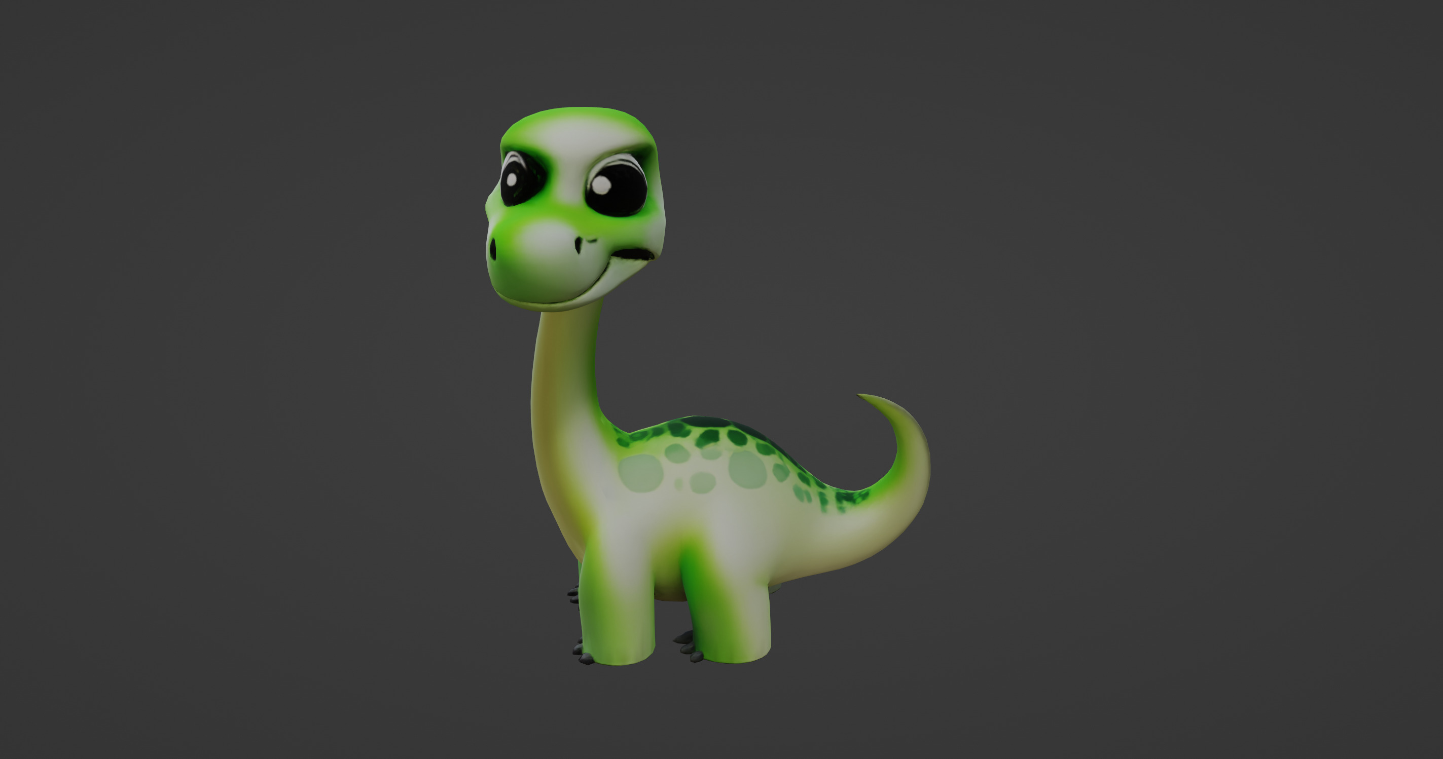 Cute Cartoon Dinosaur 3D Model   3D model_6