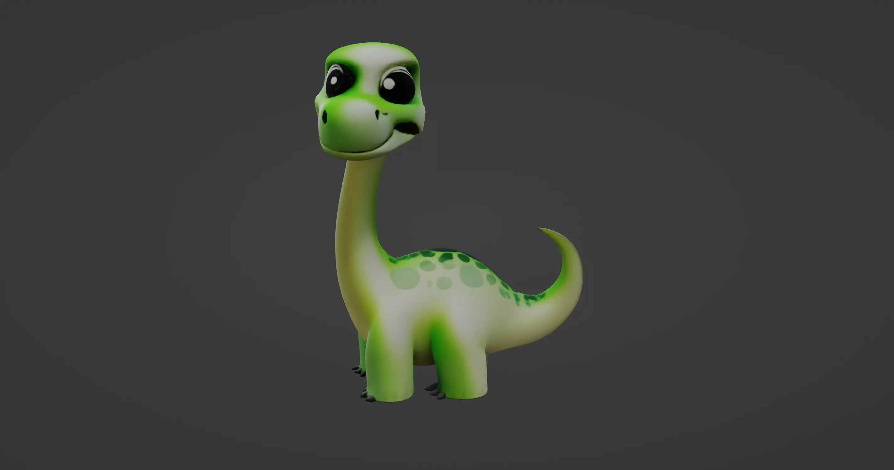 Cute Cartoon Dinosaur 3D Model   3D model_0