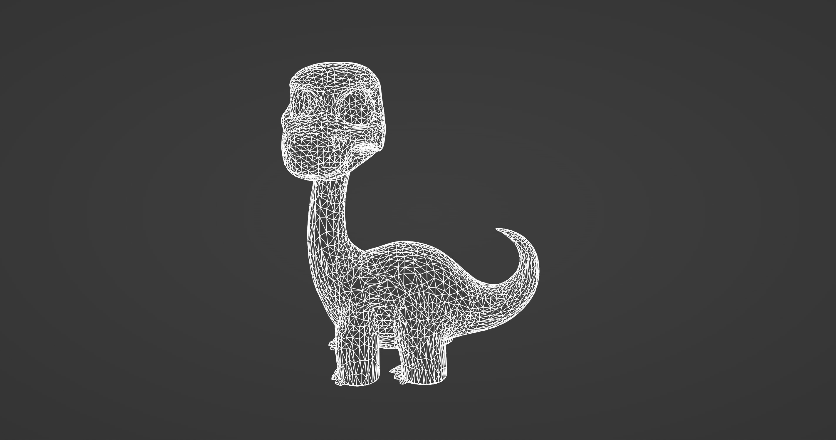 Cute Cartoon Dinosaur 3D Model   3D model_7