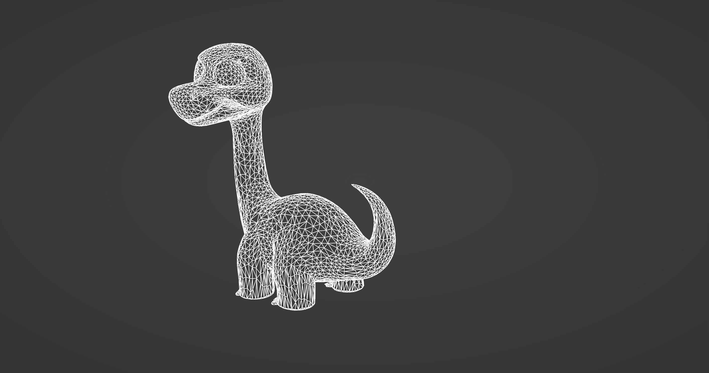 Cute Cartoon Dinosaur 3D Model   3D model_3