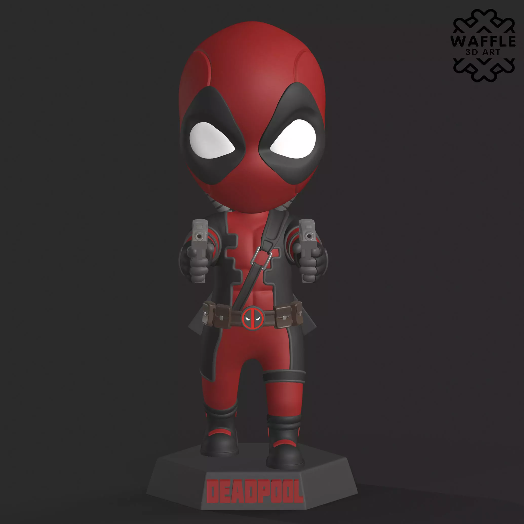 Chibi DEADPOOL 3D print model