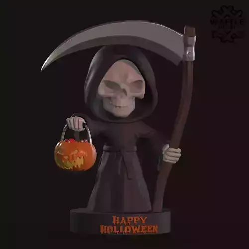 Chibi Death with a scythe Halloween