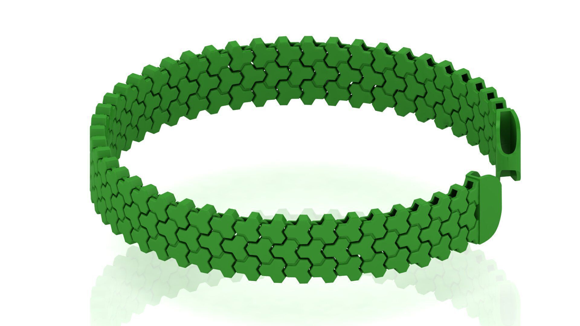 14 mm 3 Row Armor Spiral Full Bracelet ready to print  3D print model_2