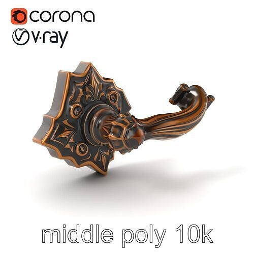 Gothic Decorative Handle model pack Low-poly 3D model