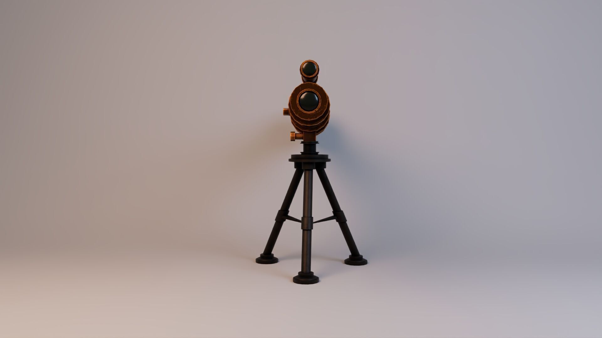 Realistic Astronomical Telescope Low-poly 3D model_5