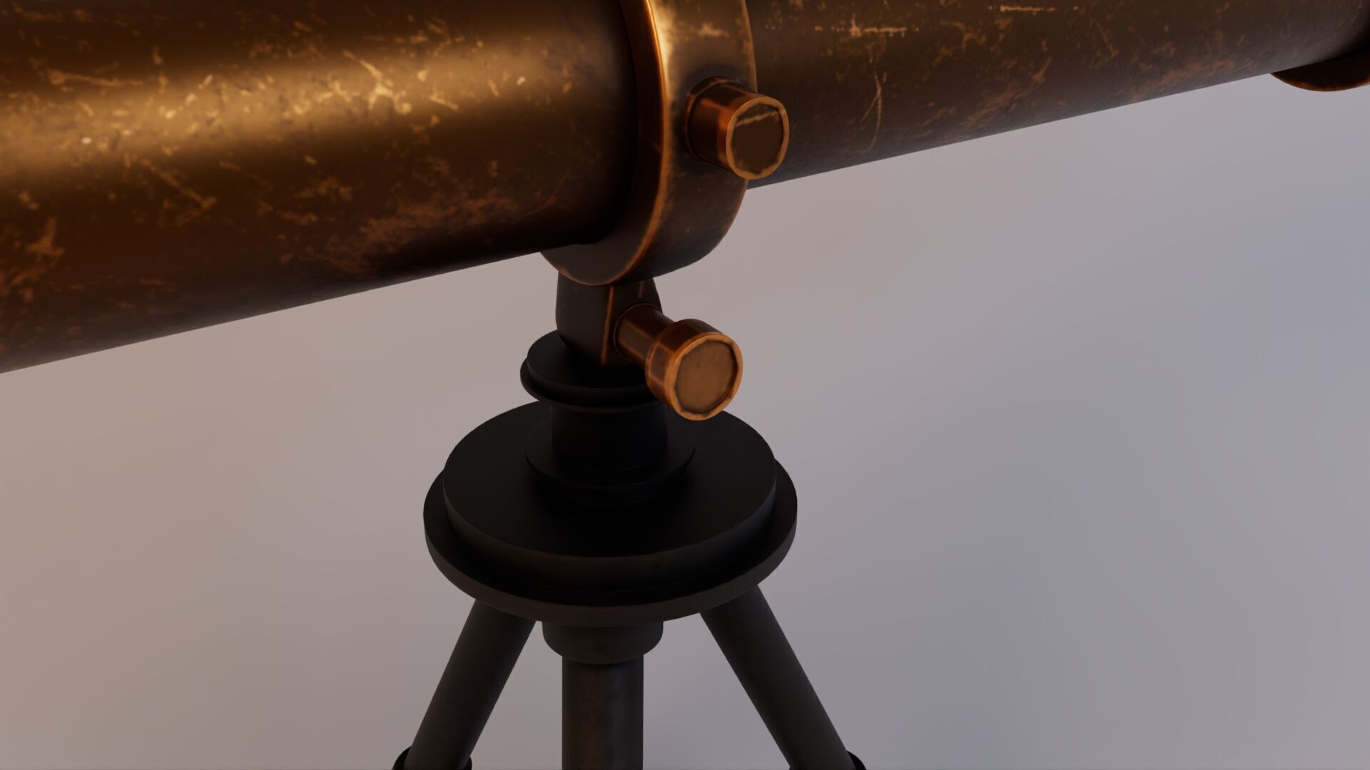 Realistic Astronomical Telescope Low-poly 3D model_10