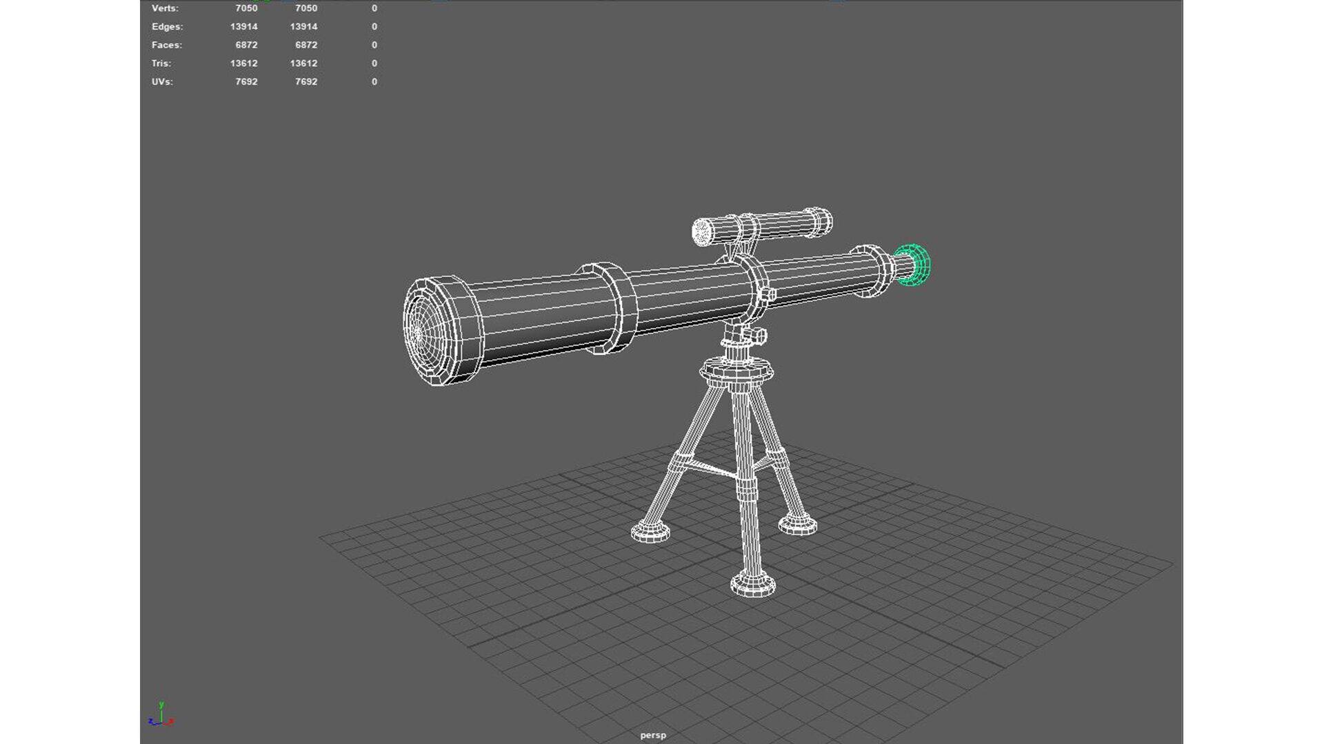 Realistic Astronomical Telescope Low-poly 3D model_13