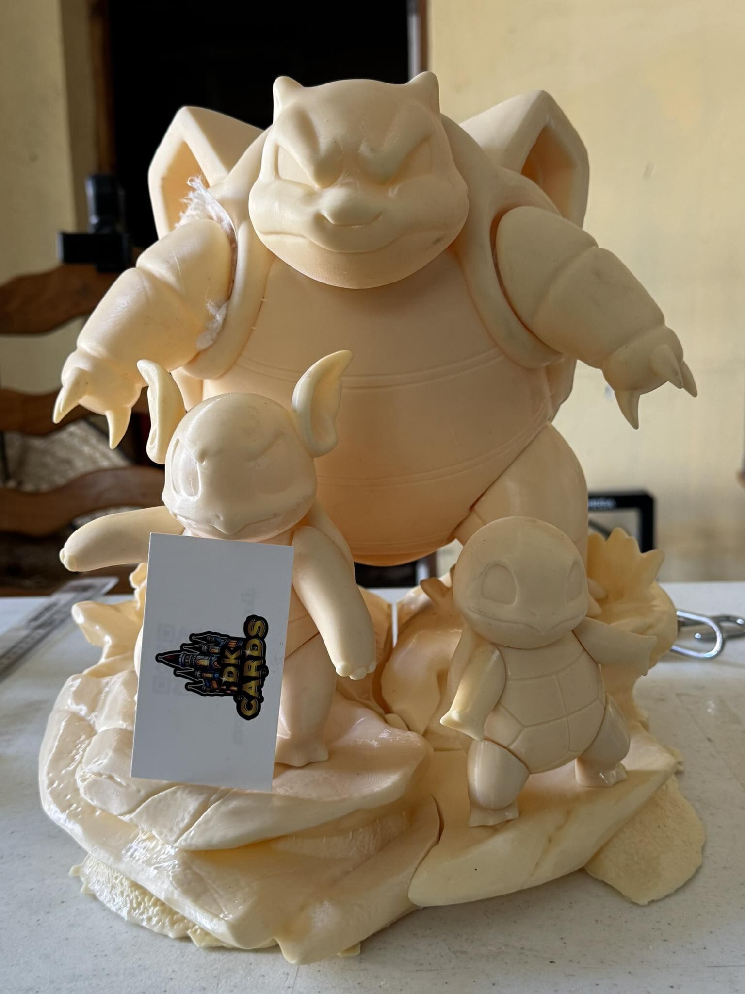 Squirtle Wartortle Blastoise statue 3D print model_9