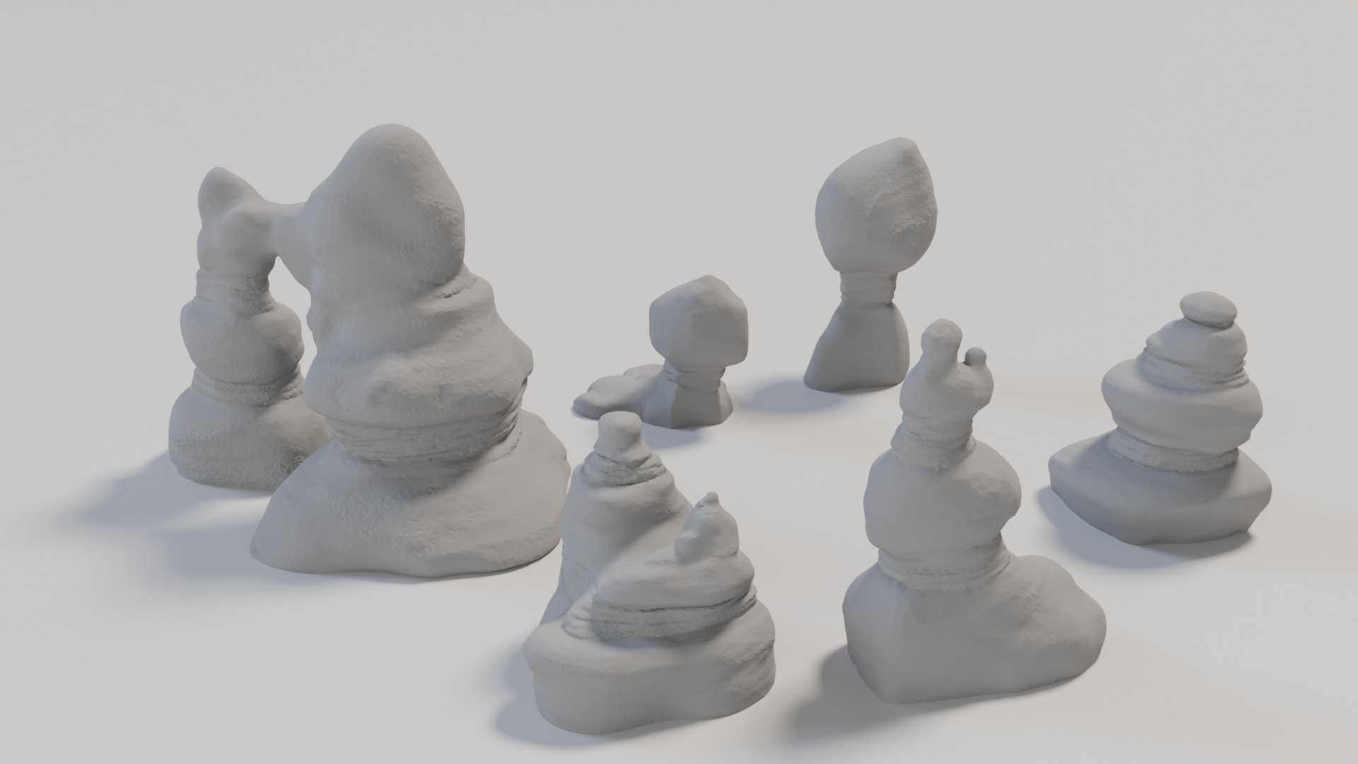 Model Railway - HO Scale Landscape - Thunder Mountain Hoodoos 3D print model_3