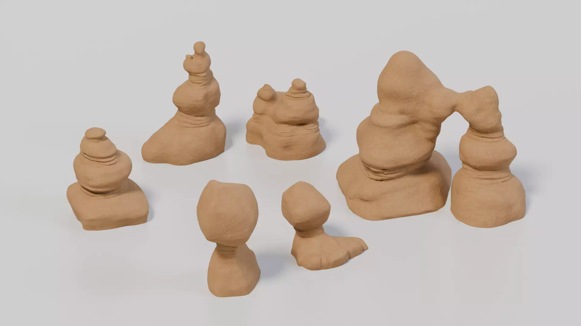 Model Railway - HO Scale Landscape - Thunder Mountain Hoodoos 3D print model_0