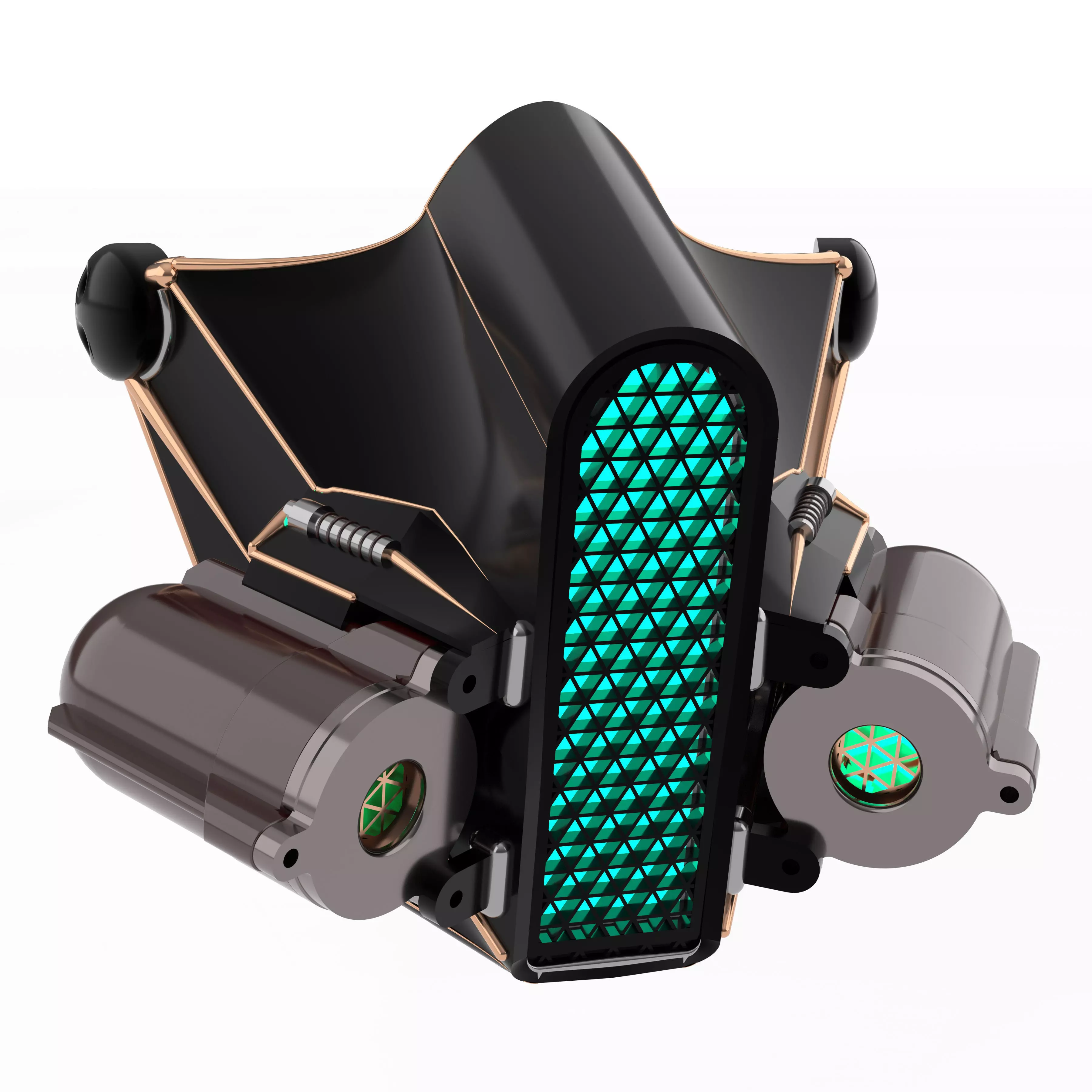 FUNCTIONAL CYBER GASMASK MK1 3D print model_0