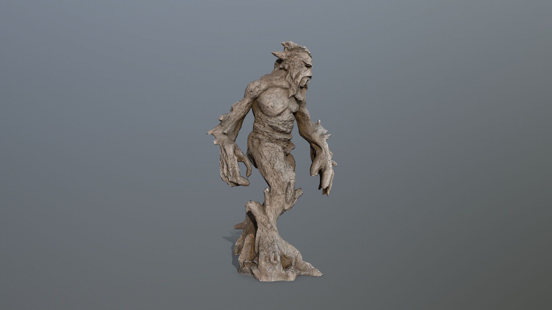 Golem Low-poly 3D model_9