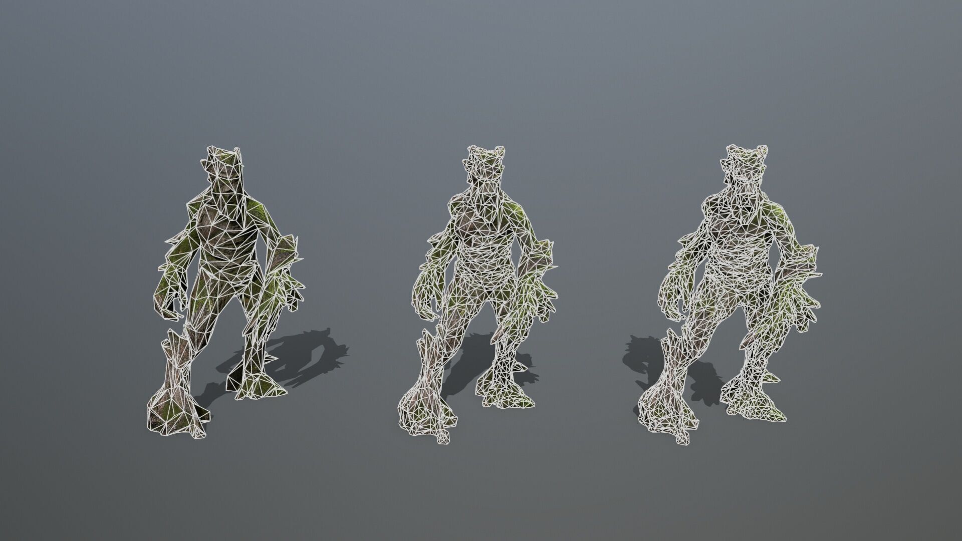 Golem Low-poly 3D model_12