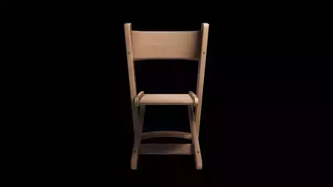  Classic Folding Chair Isolated On 3d Model