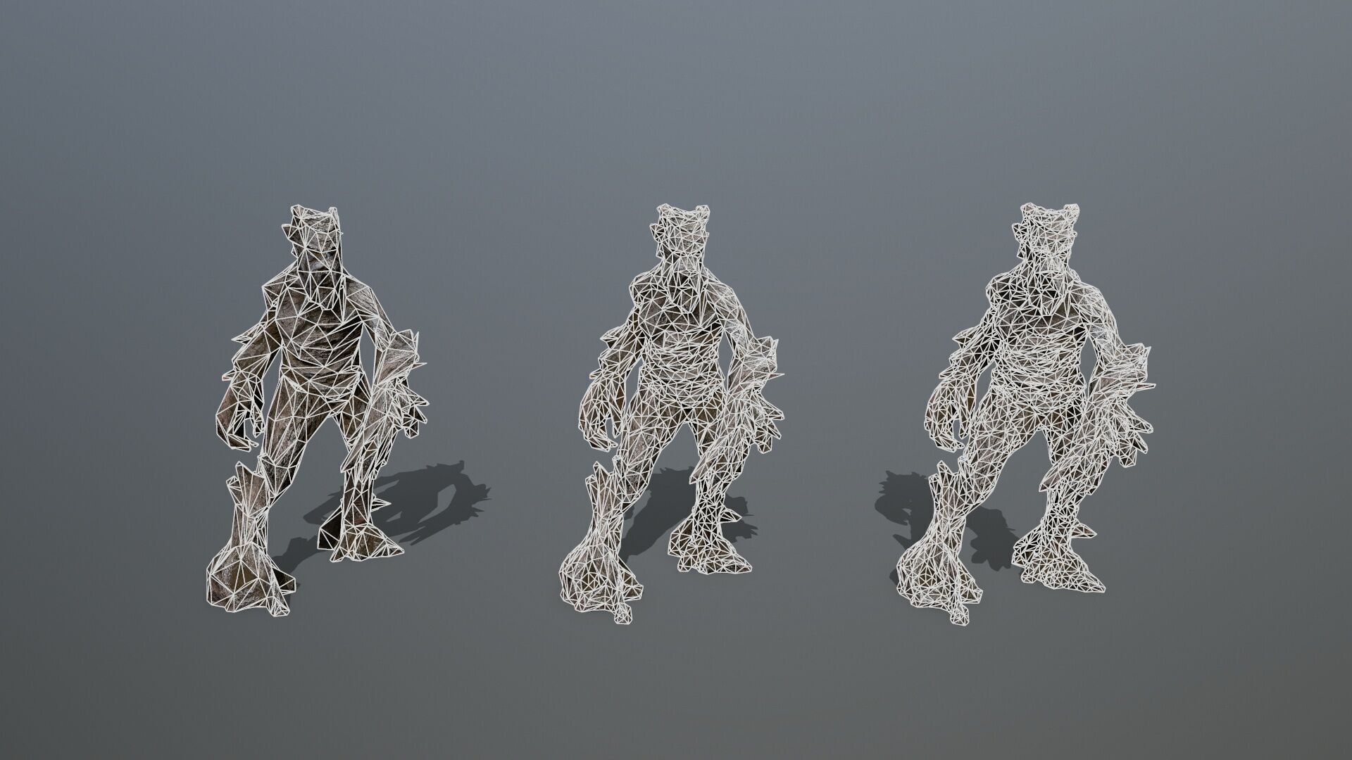 Golem Low-poly 3D model_12