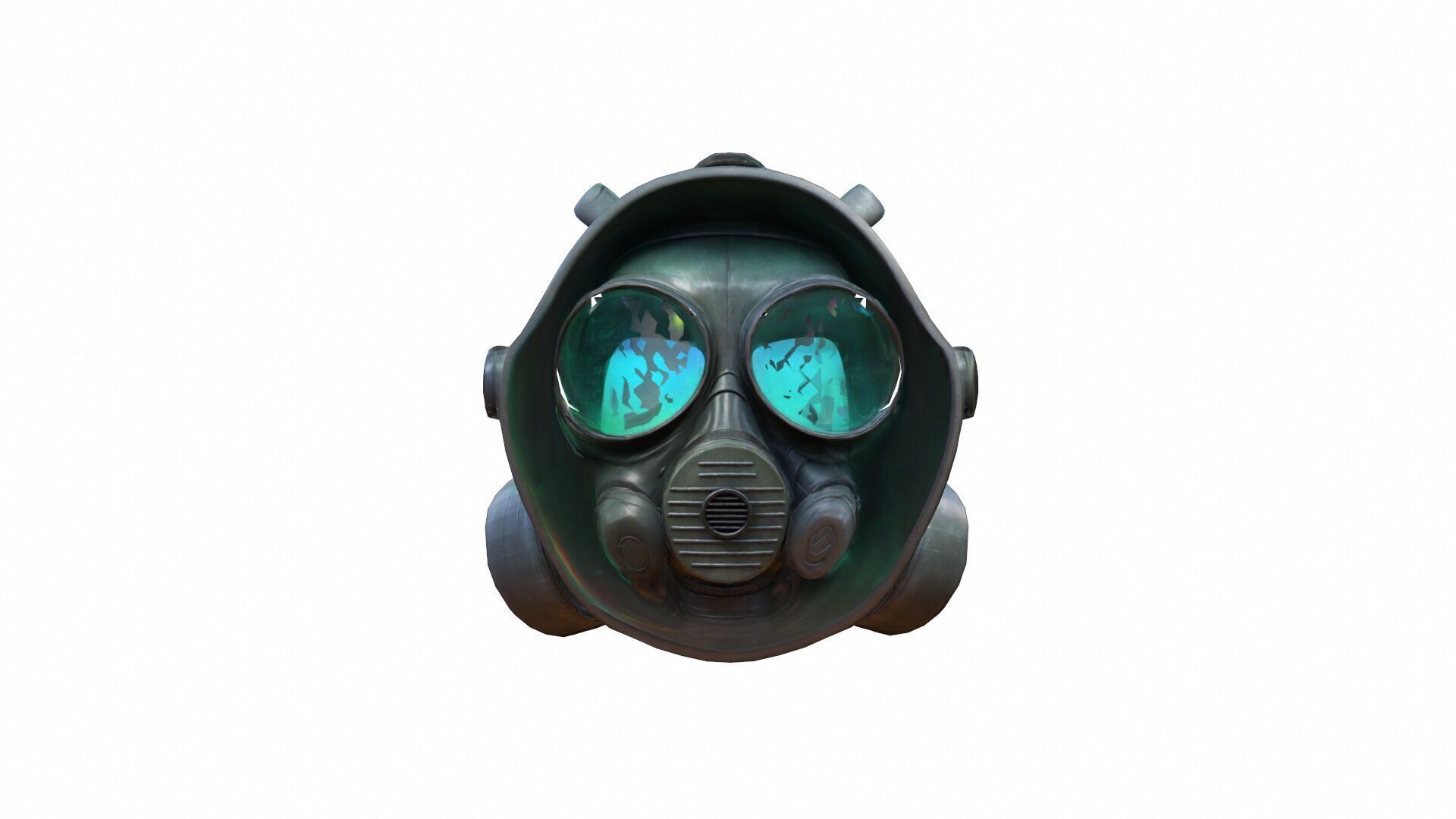 3d Model Gas Mask With Holographic Display 3D model_2