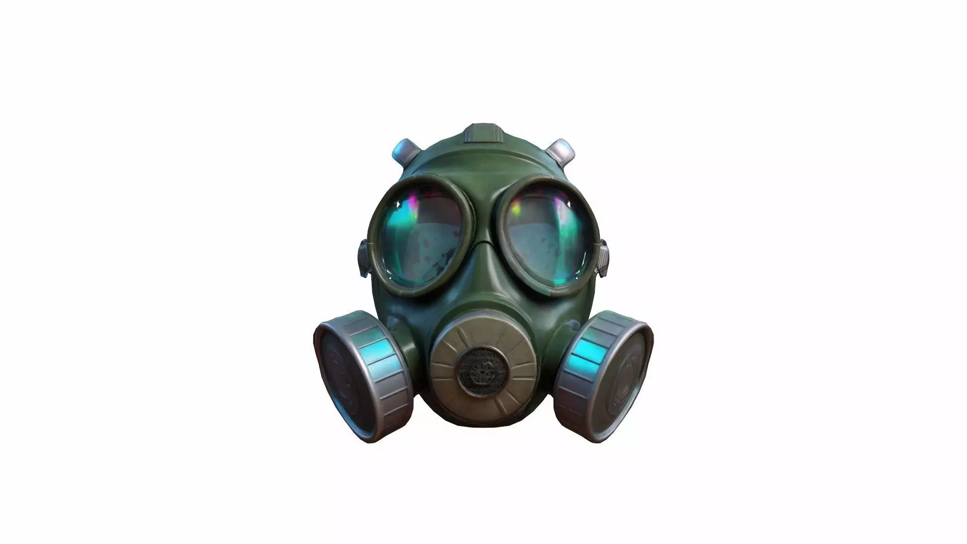  3d Model Gas Mask With Holographic Display 3D model_0