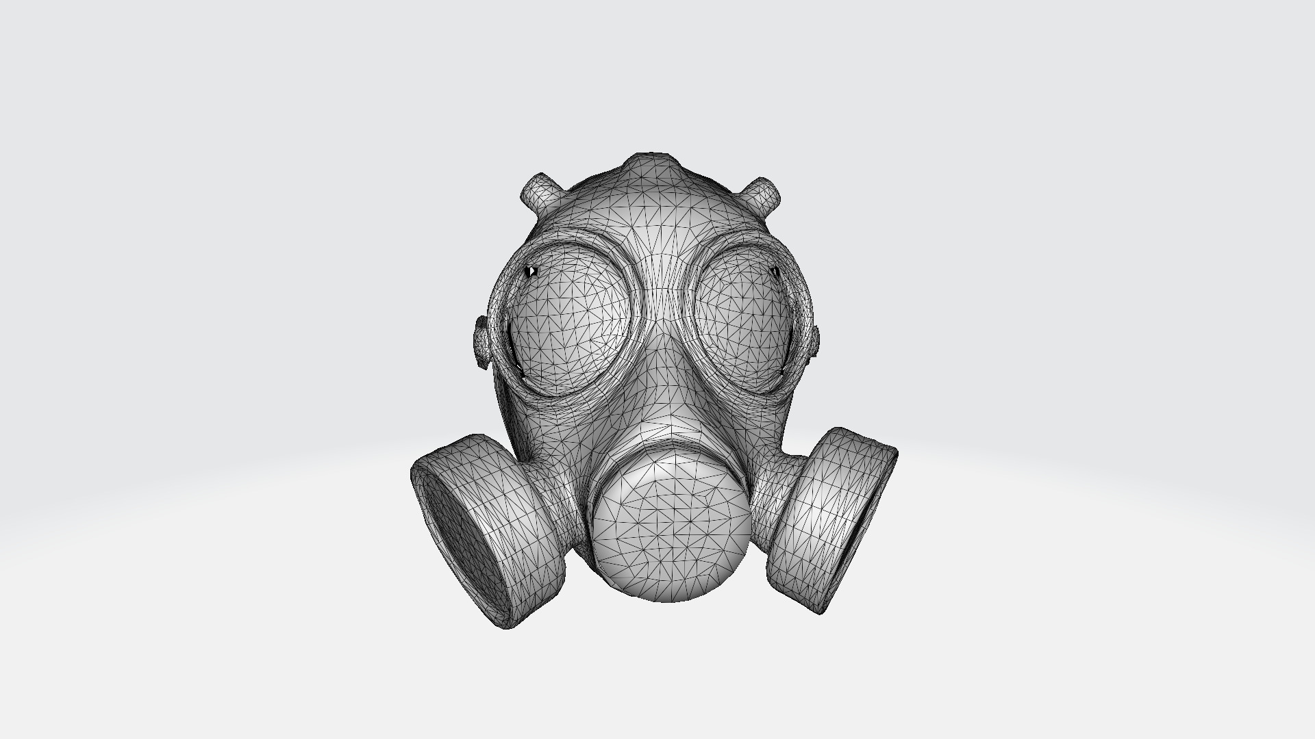  3d Model Gas Mask With Holographic Display 3D model_5
