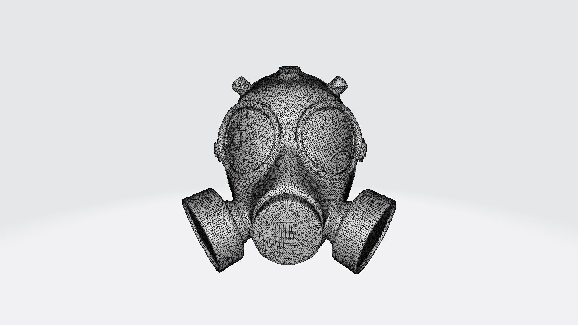  3d Model Gas Mask With Holographic Display 3D model_7
