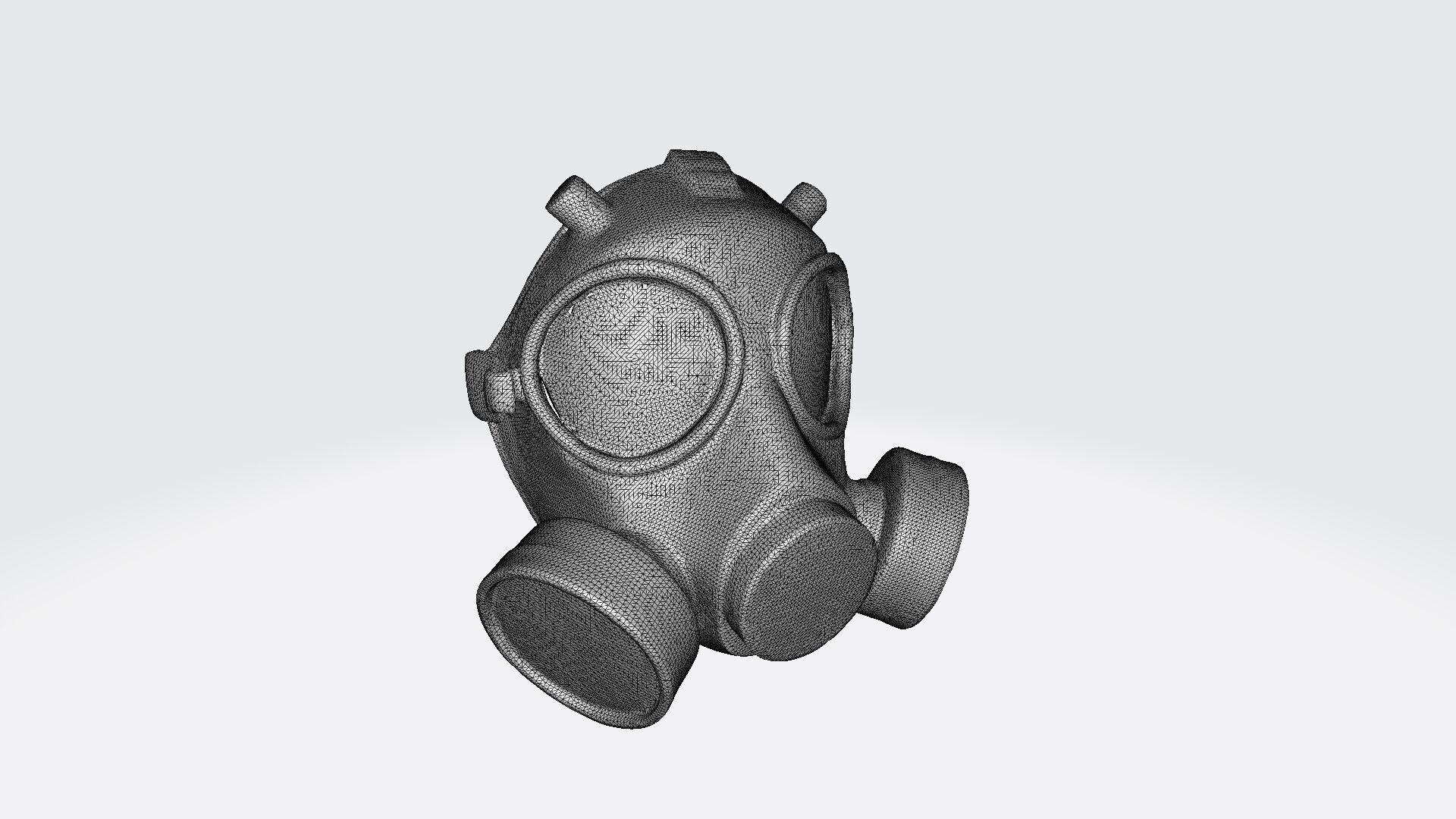  3d Model Gas Mask With Holographic Display 3D model_6