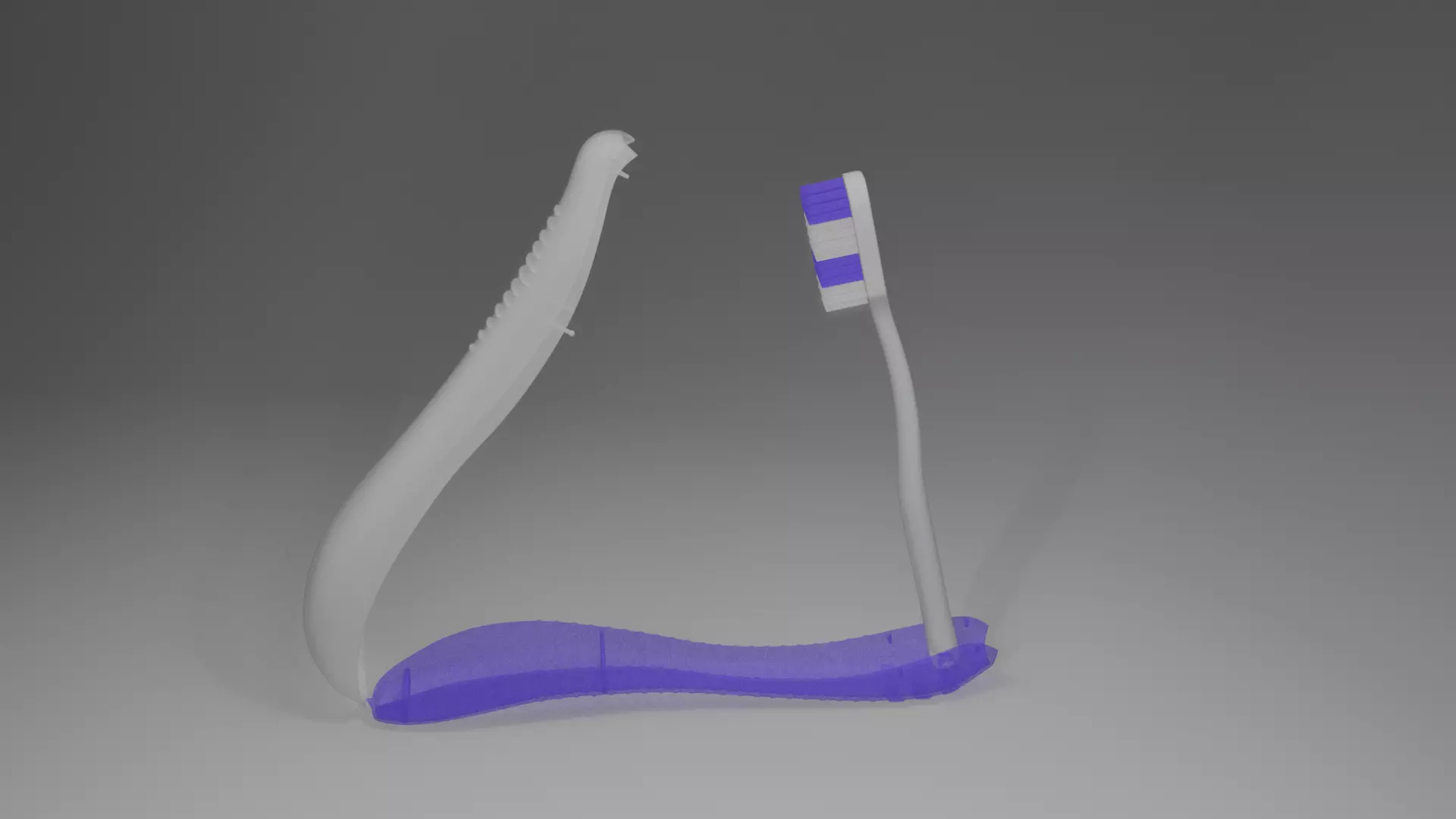 toothbrush Folding Low-poly 3D model_0