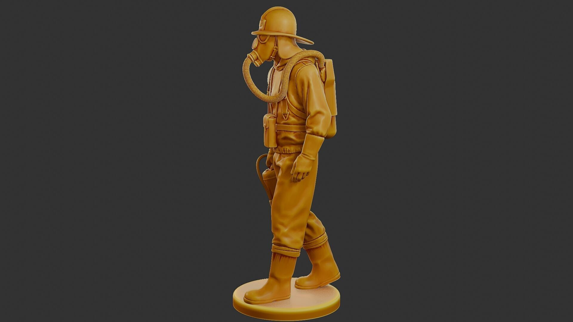 Czechoslovakian firefighter 90s 002 3D print model_3