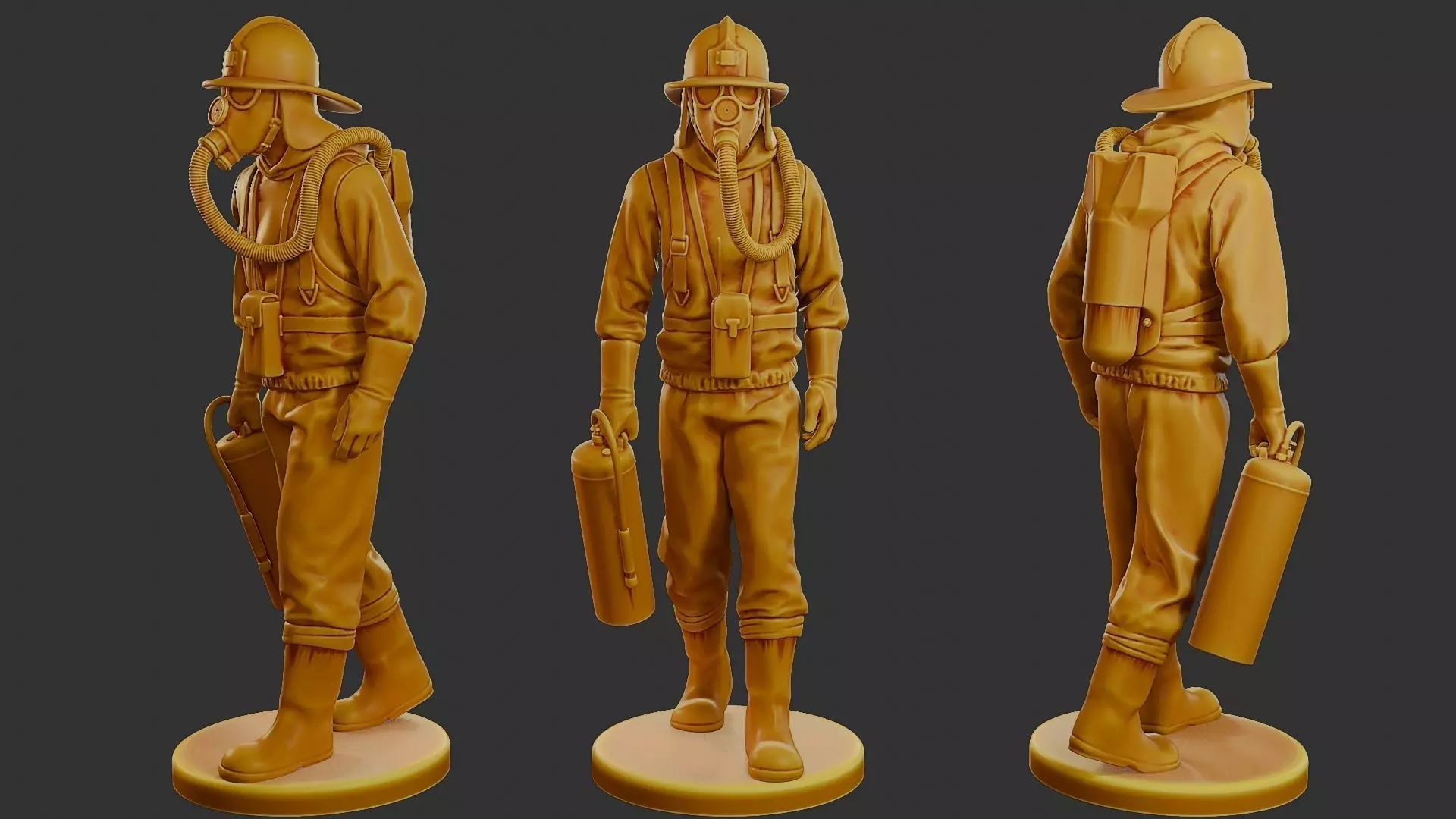 Czechoslovakian firefighter 90s 002 3D print model_0