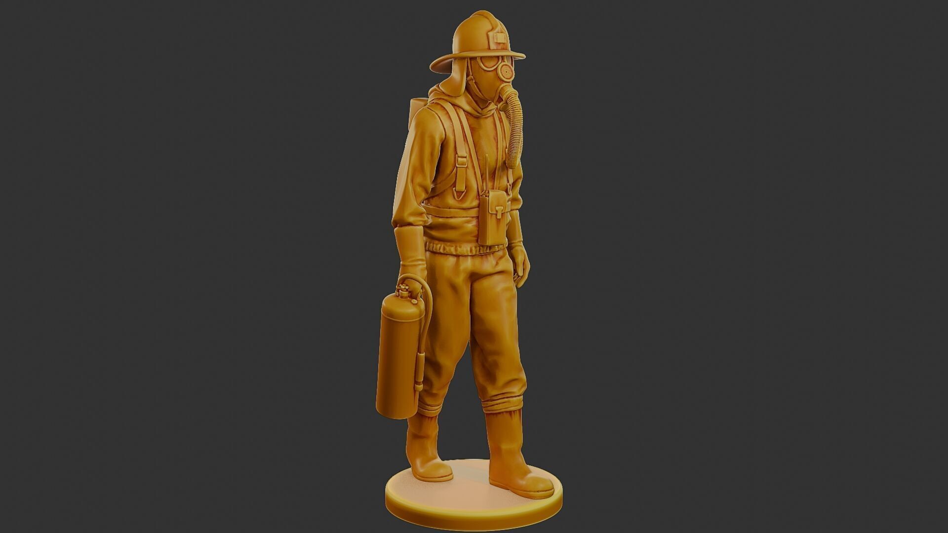 Czechoslovakian firefighter 90s 002 3D print model_10