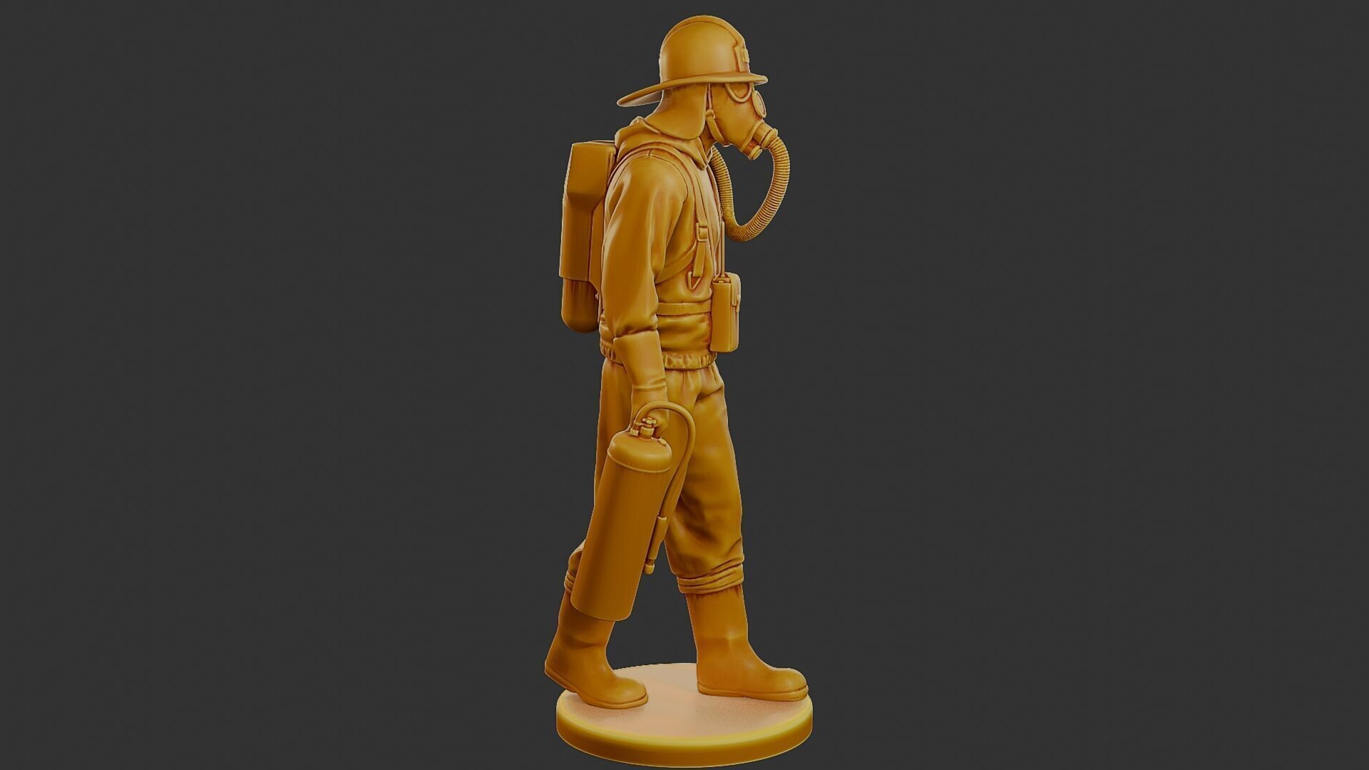 Czechoslovakian firefighter 90s 002 3D print model_9