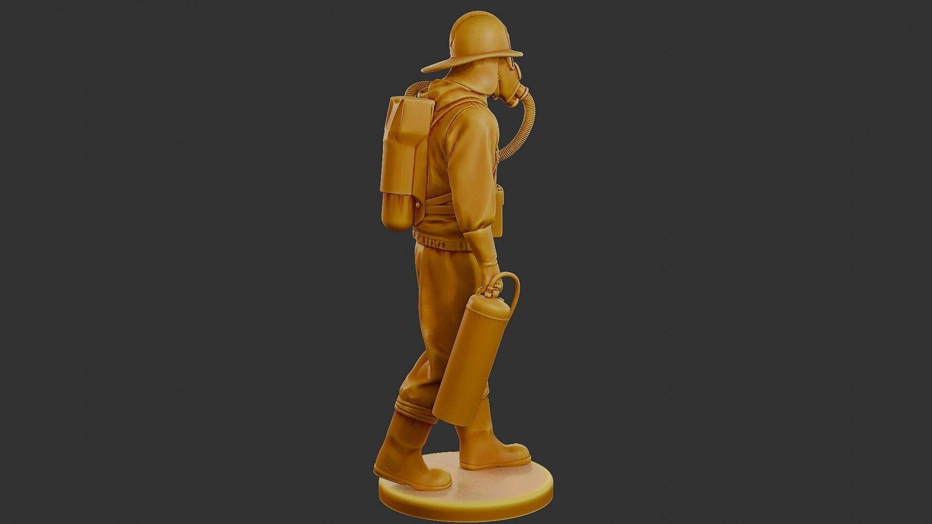 Czechoslovakian firefighter 90s 002 3D print model_8