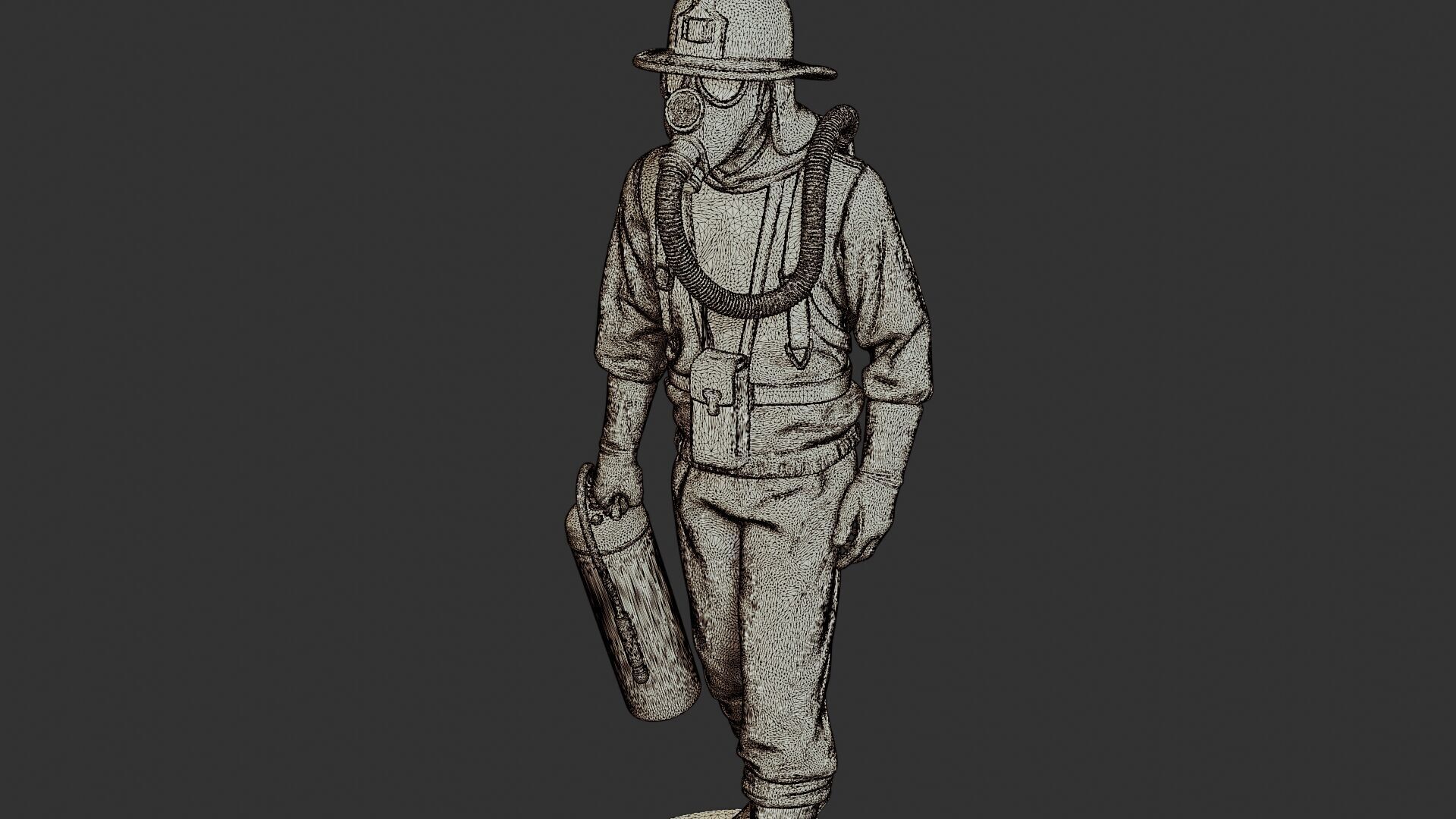 Czechoslovakian firefighter 90s 002 3D print model_12