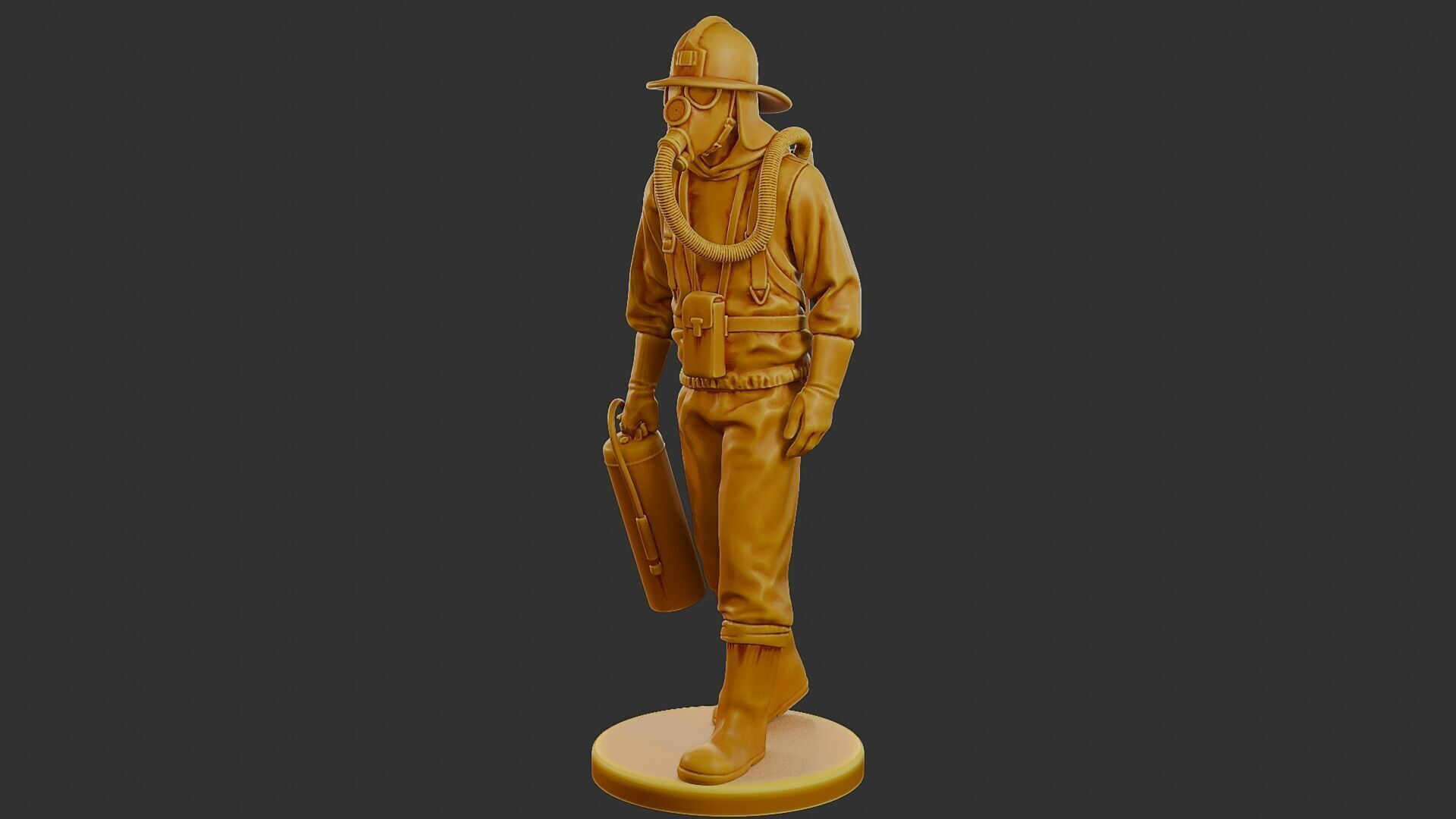 Czechoslovakian firefighter 90s 002 3D print model_2