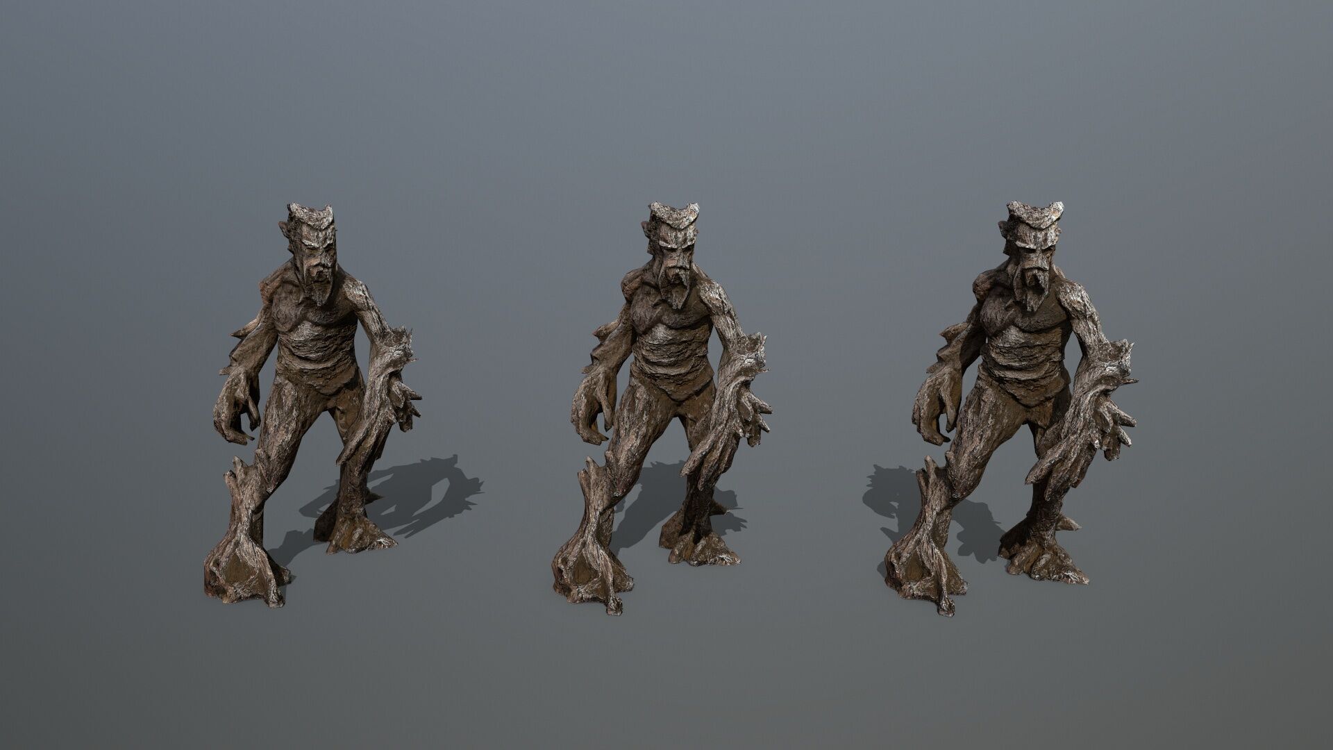 Golem Low-poly 3D model_12