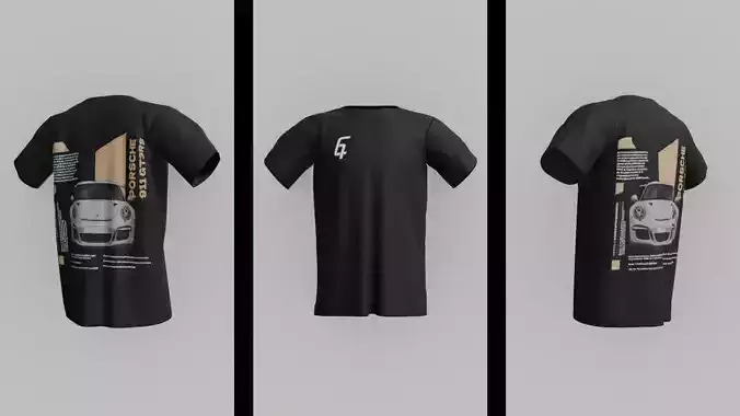 3D T-Shirt Animation -360 Rotation mockup Low-poly 3D model 3D T-Shirt Animation -360 Rotation mockup Low-poly 3D model